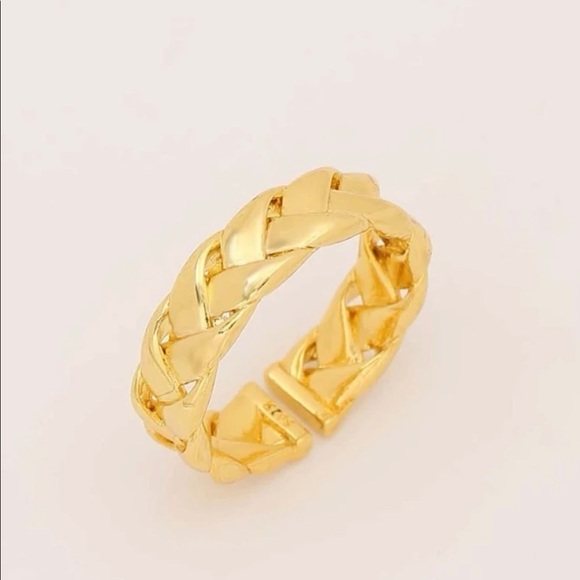 Gold Woven Band Ring - Picture 6 of 15